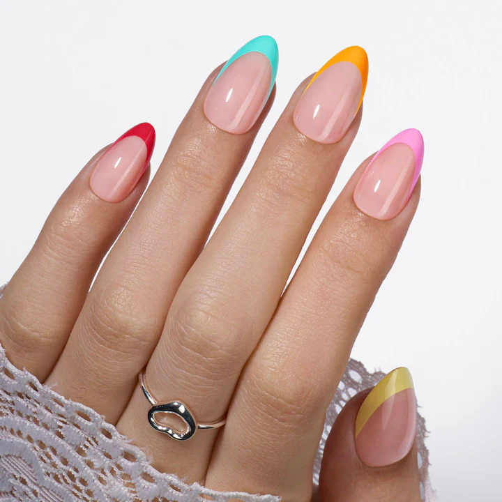 🌈 Color Pop French Tips – Mini UV Press-On Set - Image 17