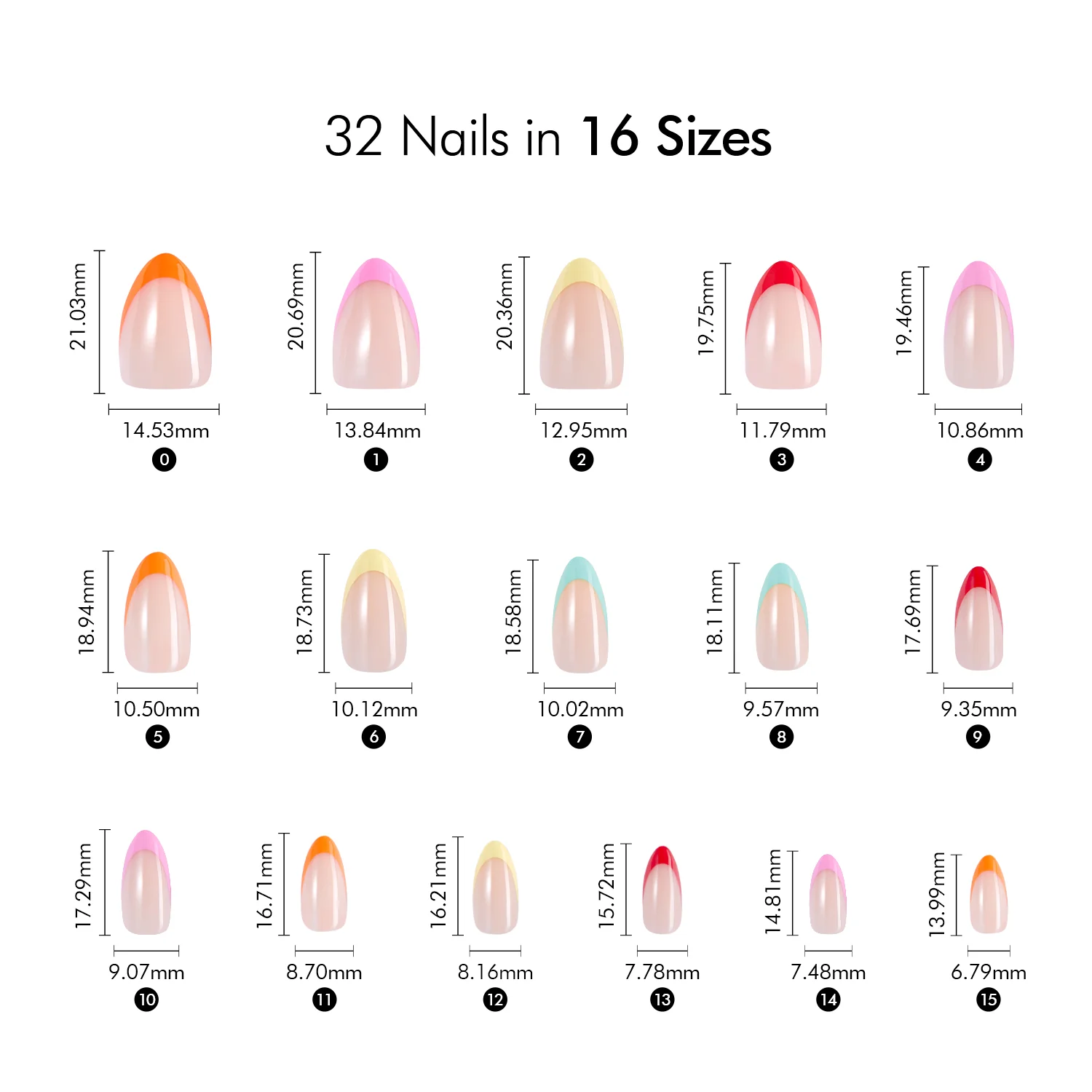 🌈 Color Pop French Tips – Mini UV Press-On Set - Image 10
