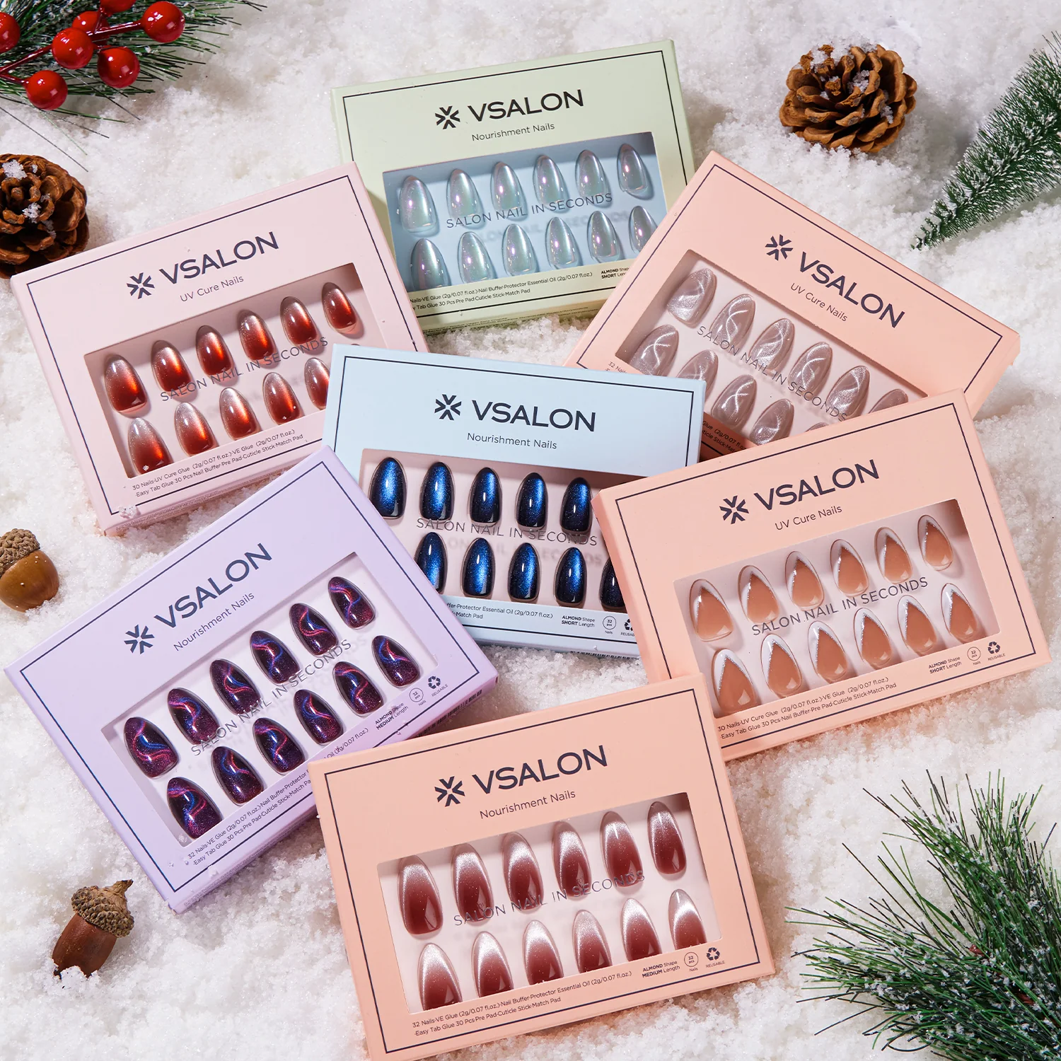 ❄️ Warm Winter Wishes: 4–6 nail sets or tools inside